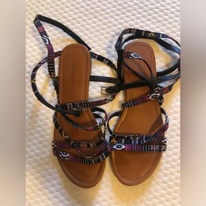 Strappy Aztec Sandals